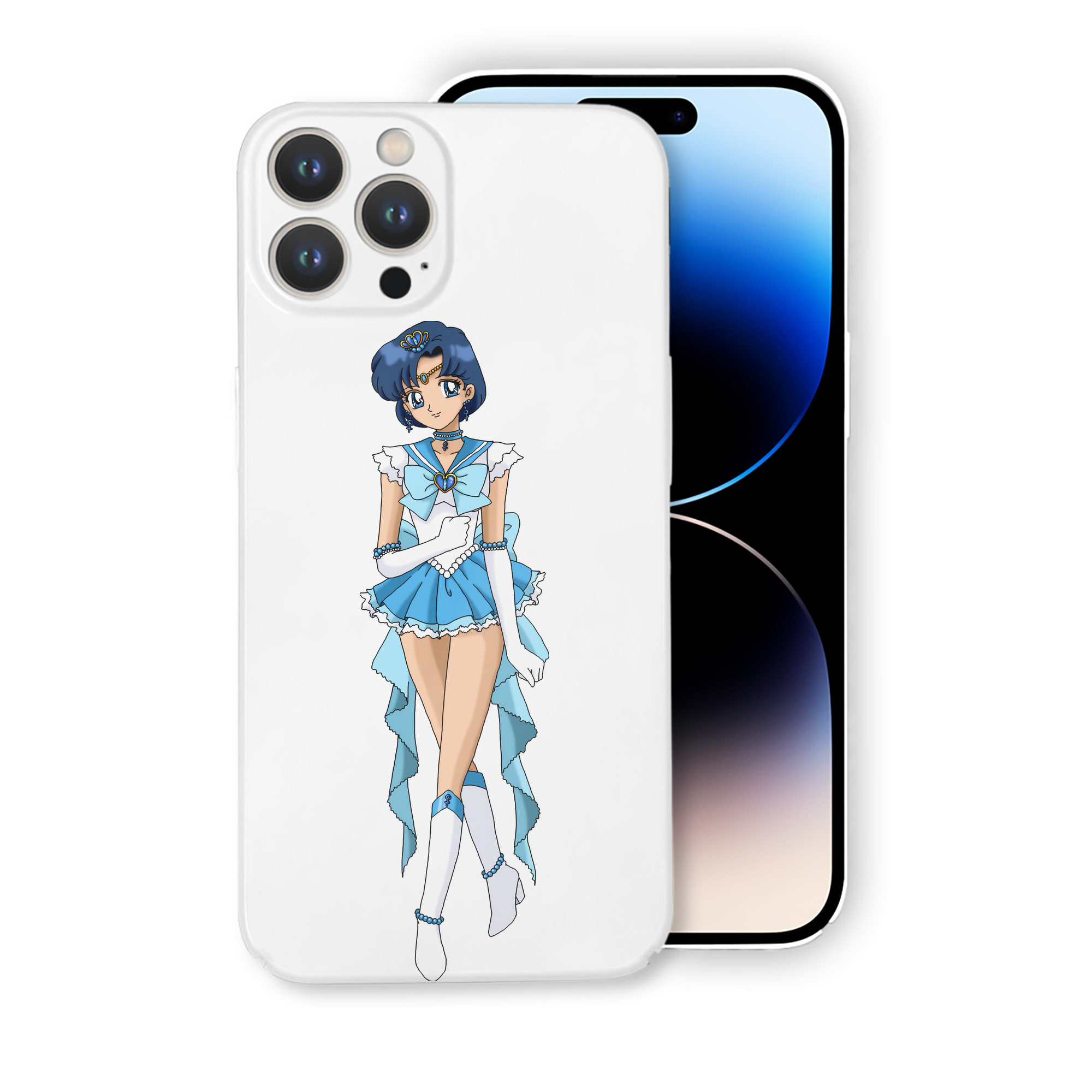 （画像用） 美少女戦士セーラームーン 水野 亜美 みずの あみ Sailor Moon Mizuno Ami 【iPhone 14シリーズ対応】ハードケース